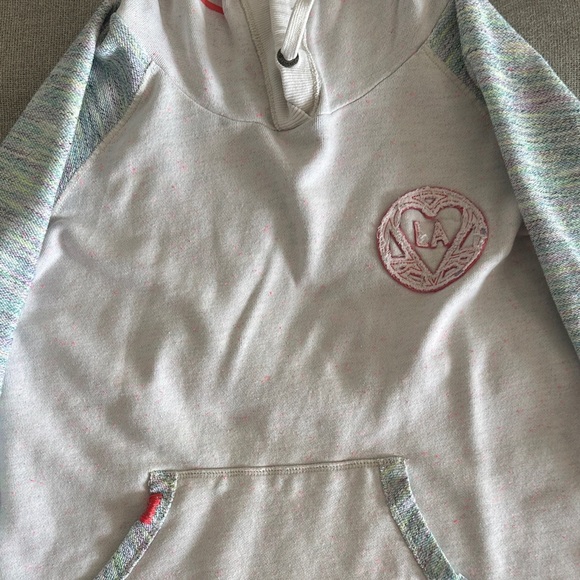 La Hearts Cream and Gray Hoodie - Picture 2 of 9